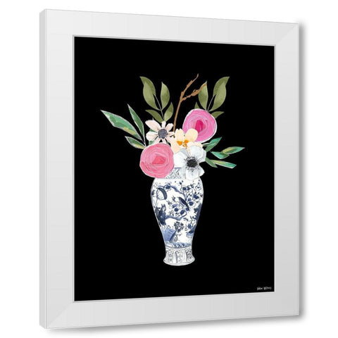 Blue Vase II White Modern Wood Framed Art Print by Wieners, Valerie