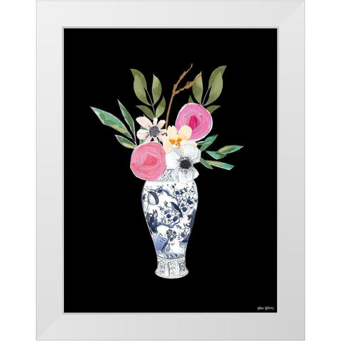 Blue Vase II White Modern Wood Framed Art Print by Wieners, Valerie