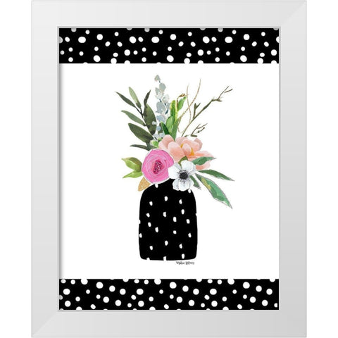 Spring Flowers White Modern Wood Framed Art Print by Wieners, Valerie