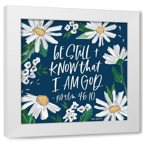 Be Still White Modern Wood Framed Art Print by Wieners, Valerie
