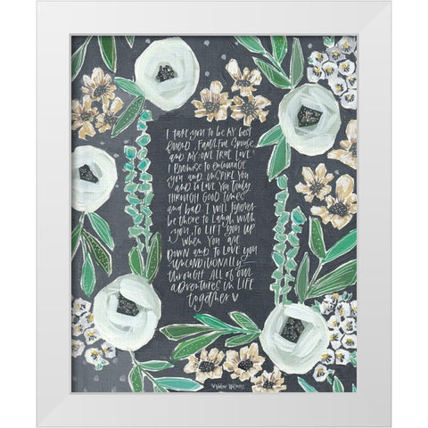 Vows White Modern Wood Framed Art Print by Wieners, Valerie