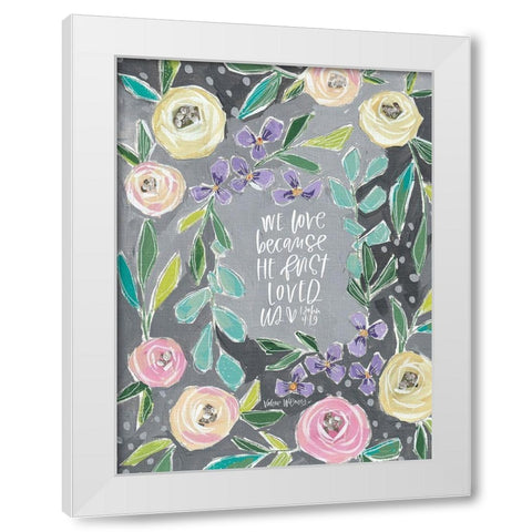 We Love White Modern Wood Framed Art Print by Wieners, Valerie