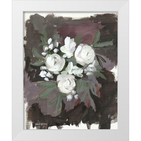Brown Floral White Modern Wood Framed Art Print by Wieners, Valerie