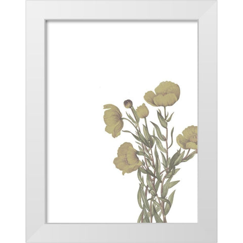 Wildflowers White Modern Wood Framed Art Print by Wieners, Valerie