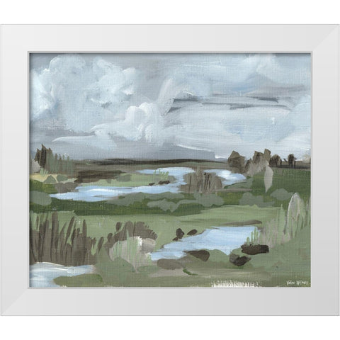 Landscape White Modern Wood Framed Art Print by Wieners, Valerie