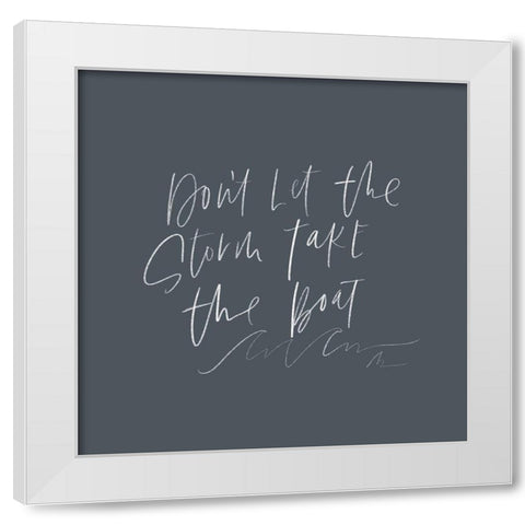 Take the Boat White Modern Wood Framed Art Print by Wieners, Valerie