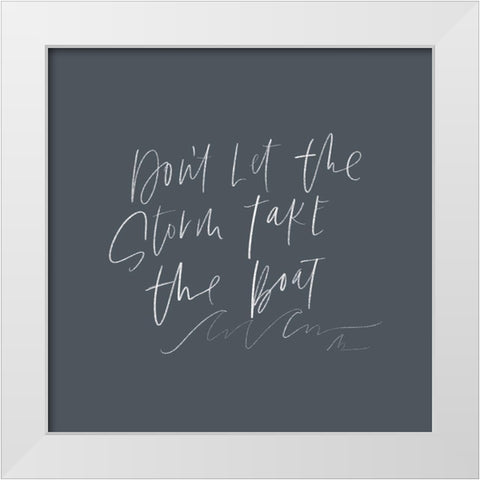 Take the Boat White Modern Wood Framed Art Print by Wieners, Valerie