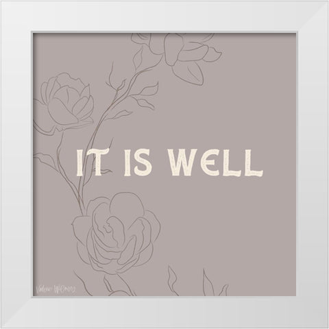 It is Well White Modern Wood Framed Art Print by Wieners, Valerie