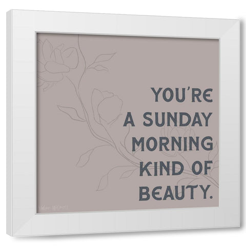 Sunday Morning White Modern Wood Framed Art Print by Wieners, Valerie