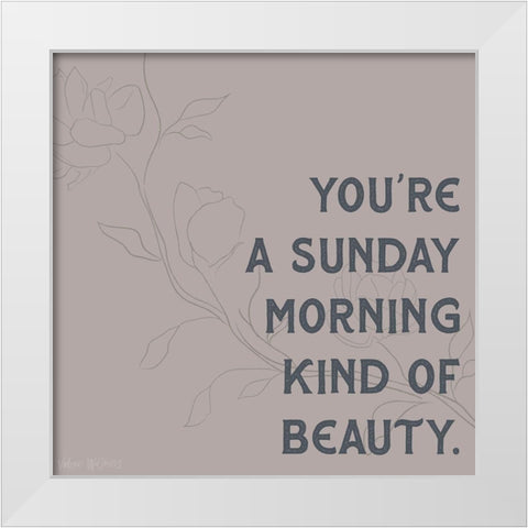 Sunday Morning White Modern Wood Framed Art Print by Wieners, Valerie