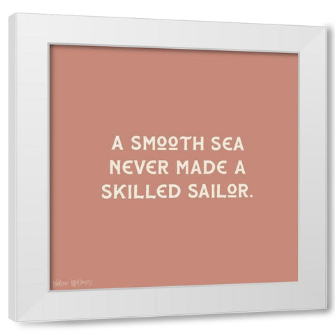 Smooth Sea White Modern Wood Framed Art Print by Wieners, Valerie