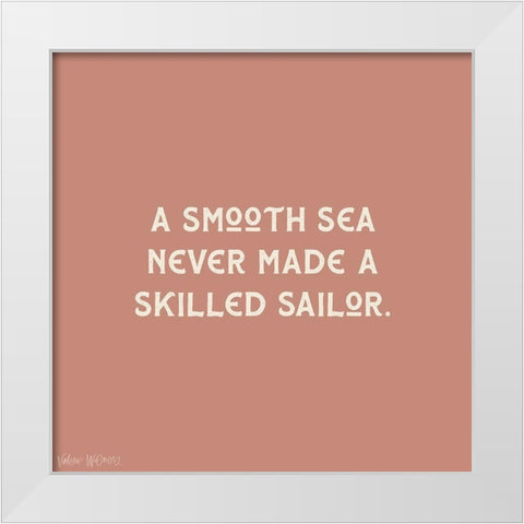 Smooth Sea White Modern Wood Framed Art Print by Wieners, Valerie