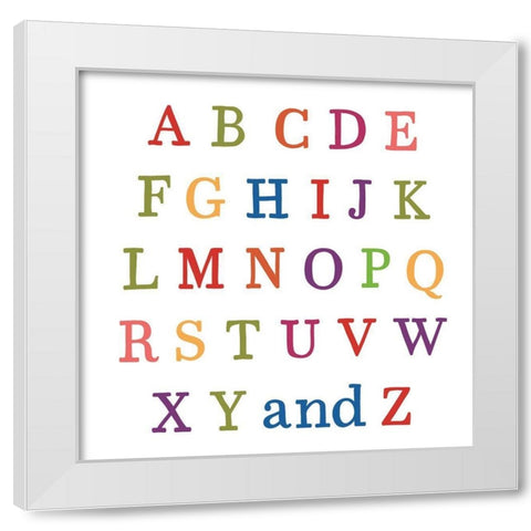 ABCs White Modern Wood Framed Art Print by Wieners, Valerie