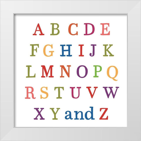 ABCs White Modern Wood Framed Art Print by Wieners, Valerie