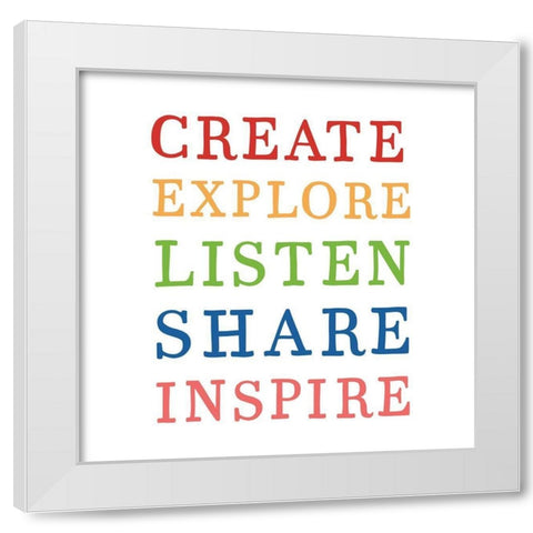 Create White Modern Wood Framed Art Print by Wieners, Valerie