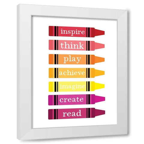 School Rules II White Modern Wood Framed Art Print by Wieners, Valerie