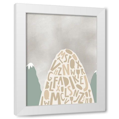 Mountains II White Modern Wood Framed Art Print by Wieners, Valerie