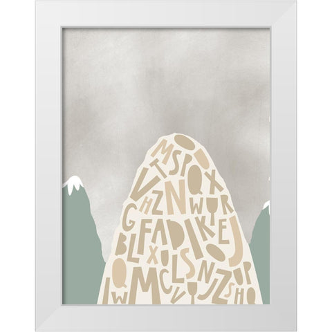 Mountains II White Modern Wood Framed Art Print by Wieners, Valerie