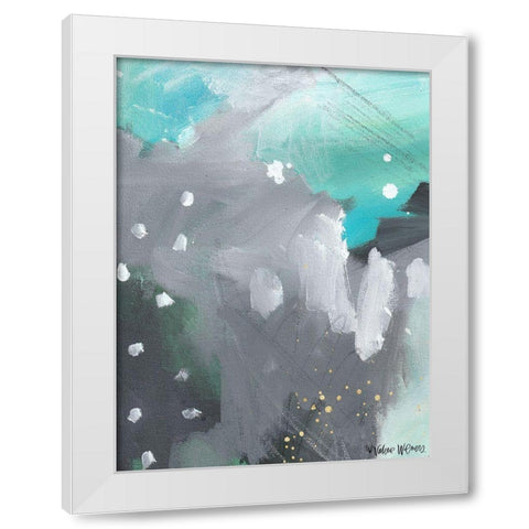 Cool Abstract White Modern Wood Framed Art Print by Wieners, Valerie