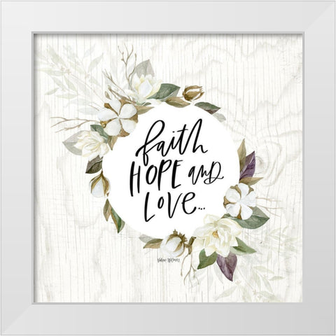Faith-Hope-Love White Modern Wood Framed Art Print by Wieners, Valerie