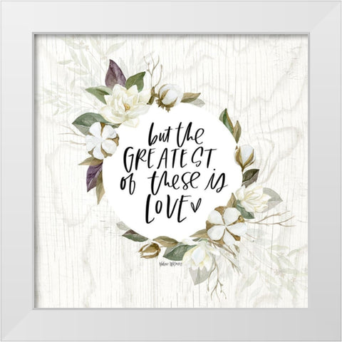 The Greatest White Modern Wood Framed Art Print by Wieners, Valerie