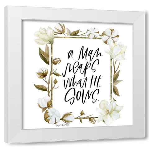 Reaps White Modern Wood Framed Art Print by Wieners, Valerie