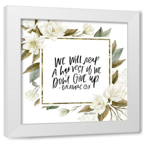 Dont Give Up White Modern Wood Framed Art Print by Wieners, Valerie