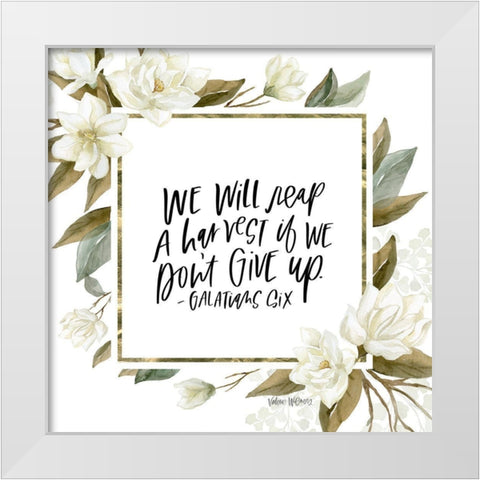 Dont Give Up White Modern Wood Framed Art Print by Wieners, Valerie
