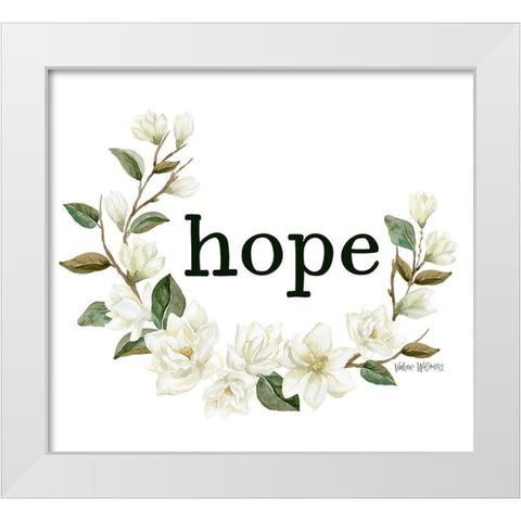 Hope White Modern Wood Framed Art Print by Wieners, Valerie