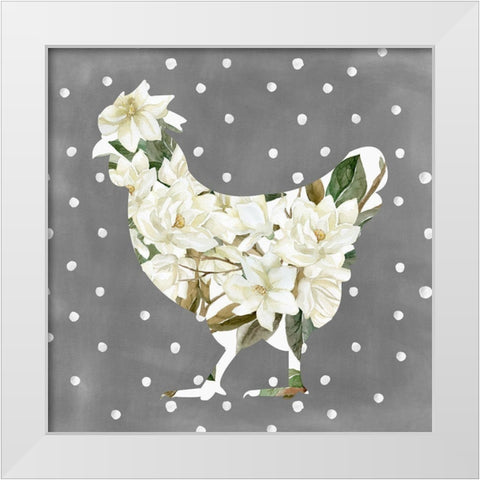 Chicken  White Modern Wood Framed Art Print by Wieners, Valerie