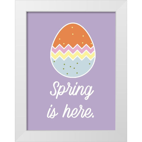 Spring is Here White Modern Wood Framed Art Print by Wieners, Valerie