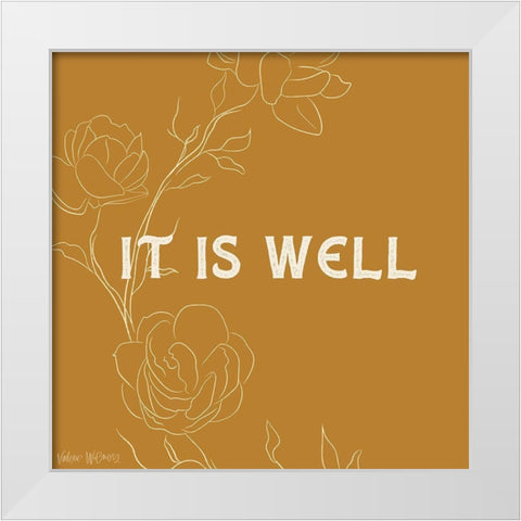 It Is Well White Modern Wood Framed Art Print by Wieners, Valerie