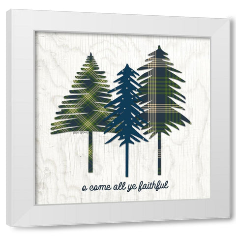 Come All Ye Faithful White Modern Wood Framed Art Print by Wieners, Valerie