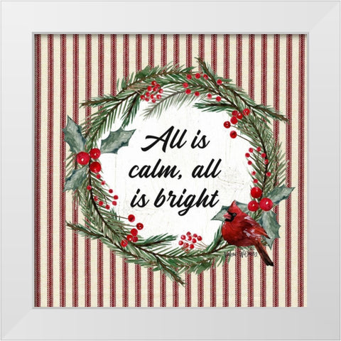 All is Calm White Modern Wood Framed Art Print by Wieners, Valerie