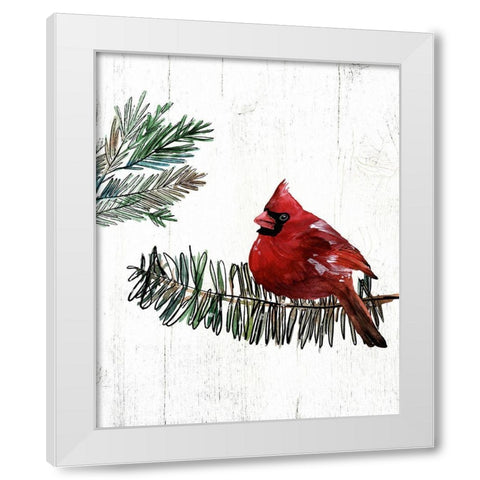 Cardinal White Modern Wood Framed Art Print by Wieners, Valerie
