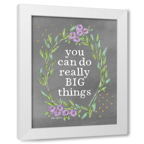 Big Things White Modern Wood Framed Art Print by Wieners, Valerie