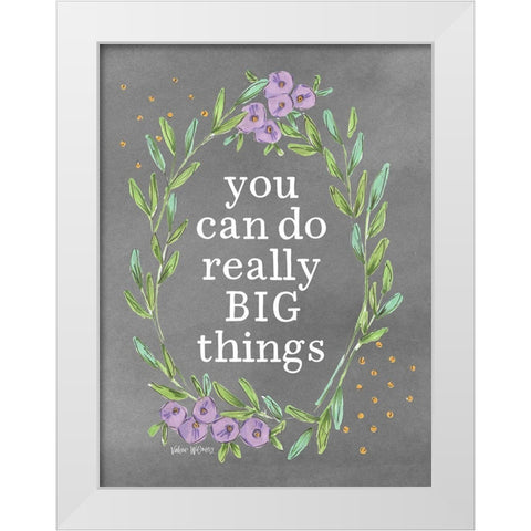 Big Things White Modern Wood Framed Art Print by Wieners, Valerie