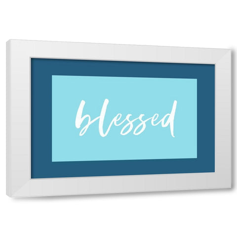 Blessed White Modern Wood Framed Art Print by Wieners, Valerie