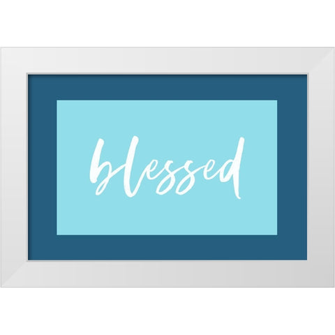 Blessed White Modern Wood Framed Art Print by Wieners, Valerie