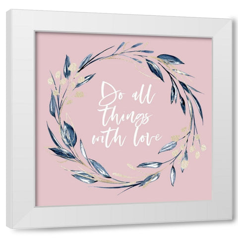 With Love White Modern Wood Framed Art Print by Wieners, Valerie