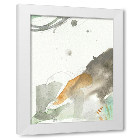 Earthy Abstract III White Modern Wood Framed Art Print by Wieners, Valerie