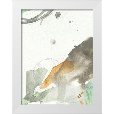 Earthy Abstract III White Modern Wood Framed Art Print by Wieners, Valerie