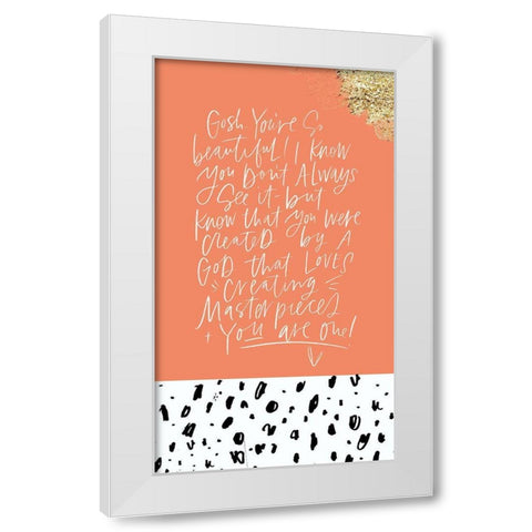 So Beautiful White Modern Wood Framed Art Print by Wieners, Valerie