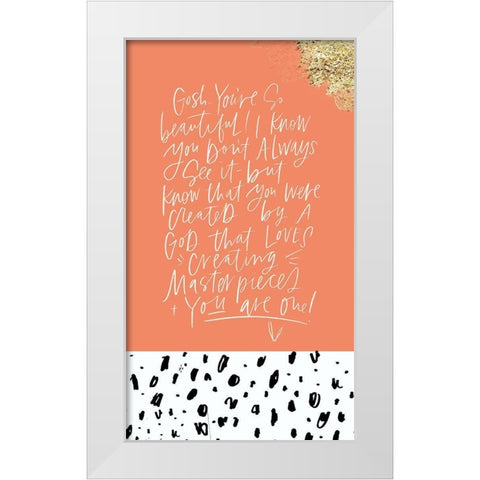 So Beautiful White Modern Wood Framed Art Print by Wieners, Valerie