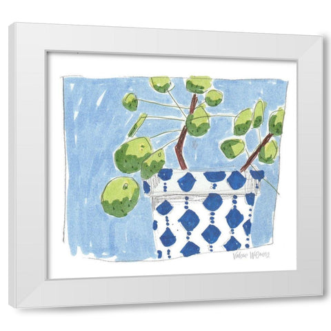 Money Plant White Modern Wood Framed Art Print by Wieners, Valerie
