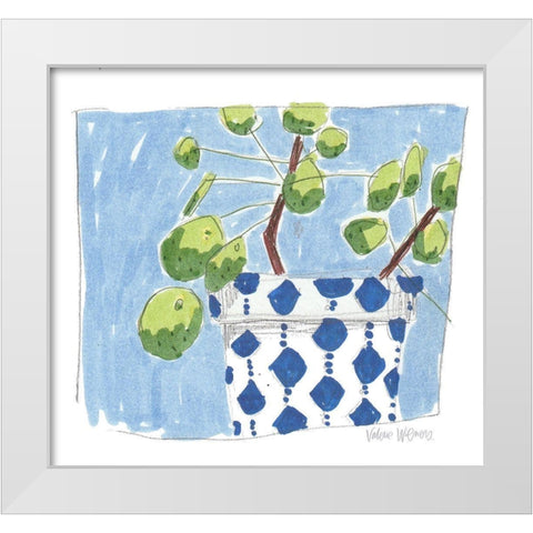 Money Plant White Modern Wood Framed Art Print by Wieners, Valerie