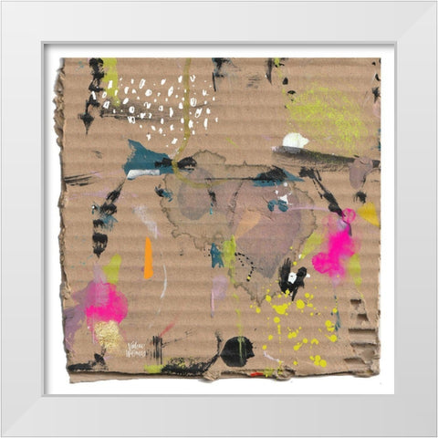 Cool and Square White Modern Wood Framed Art Print by Wieners, Valerie