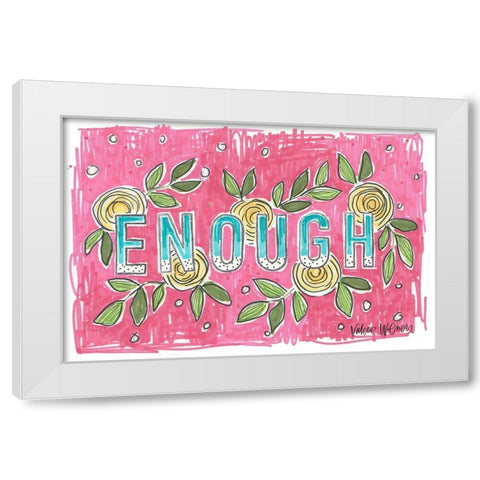 Enough White Modern Wood Framed Art Print by Wieners, Valerie
