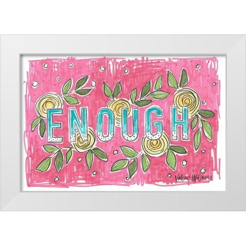 Enough White Modern Wood Framed Art Print by Wieners, Valerie