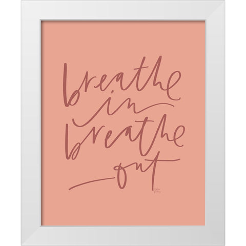 Breathe White Modern Wood Framed Art Print by Wieners, Valerie